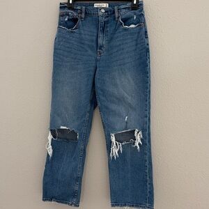 Abercrombie & Fitch Light Blue Ankle Straight Jeans